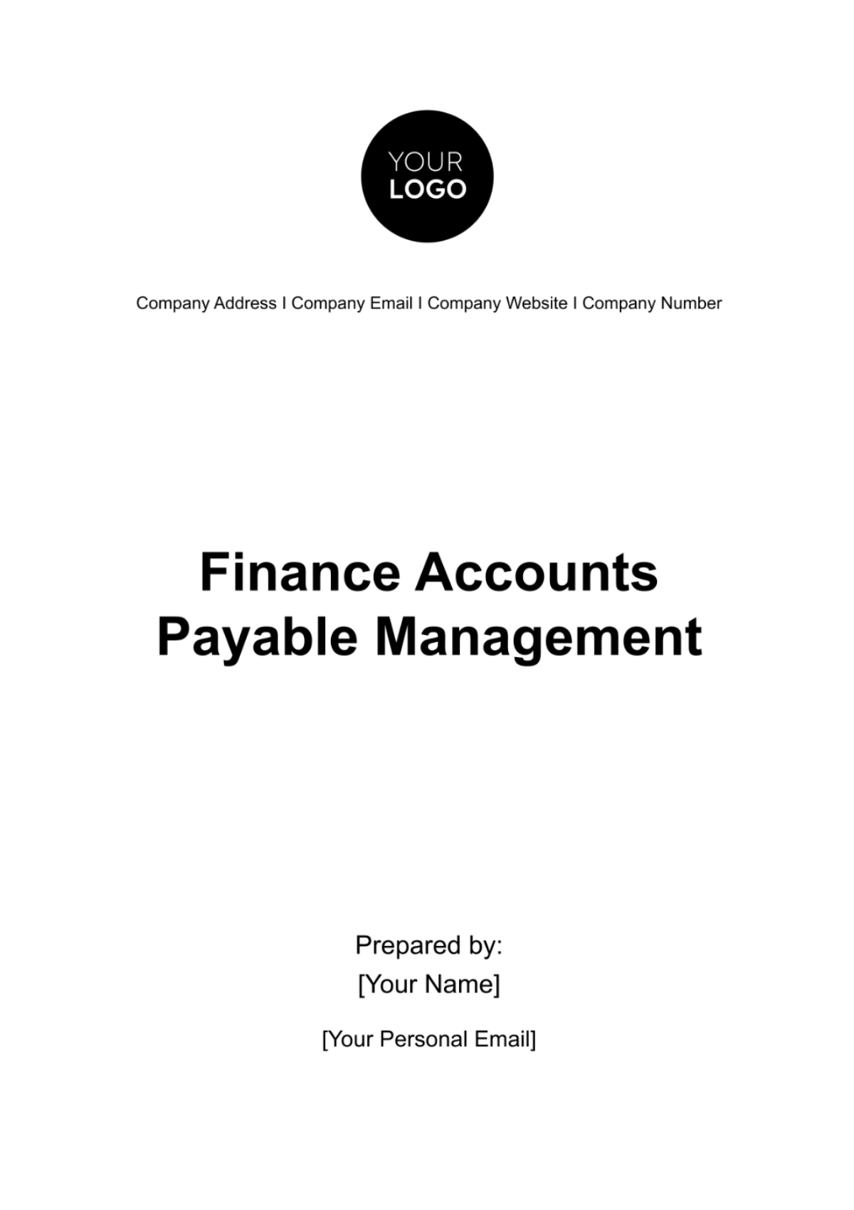 Finance Accounts Payable Management Template