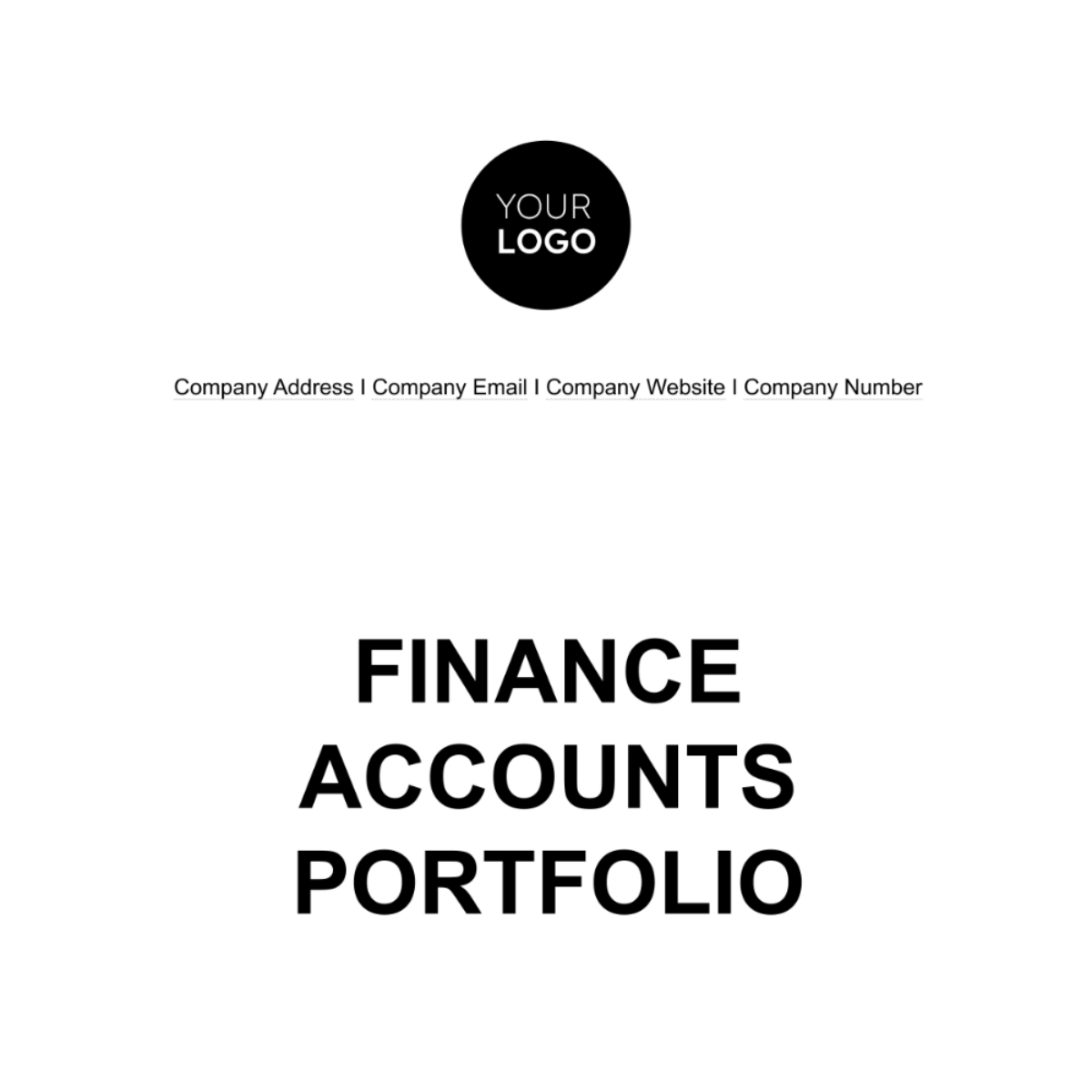 Free Finance Accounts Portfolio Template