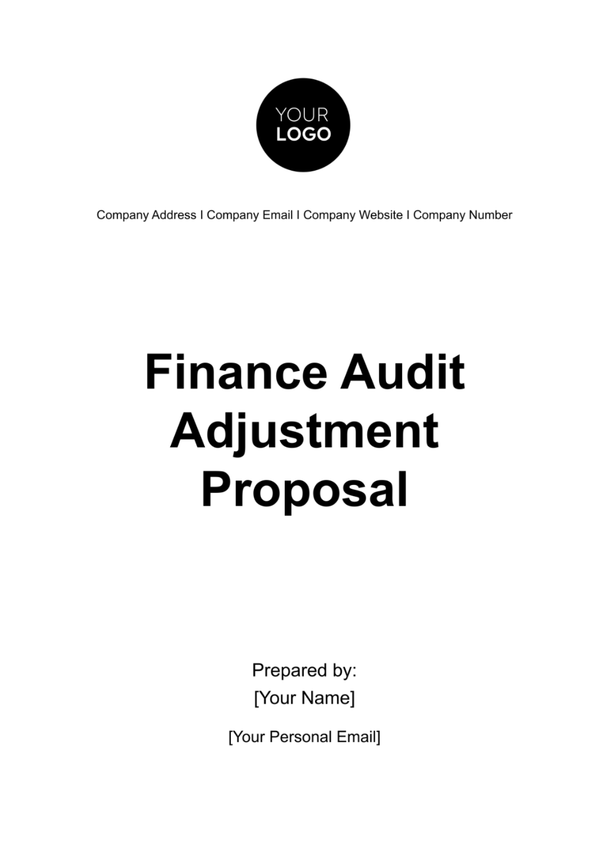 Finance Audit Adjustment Proposal Template - Edit Online & Download