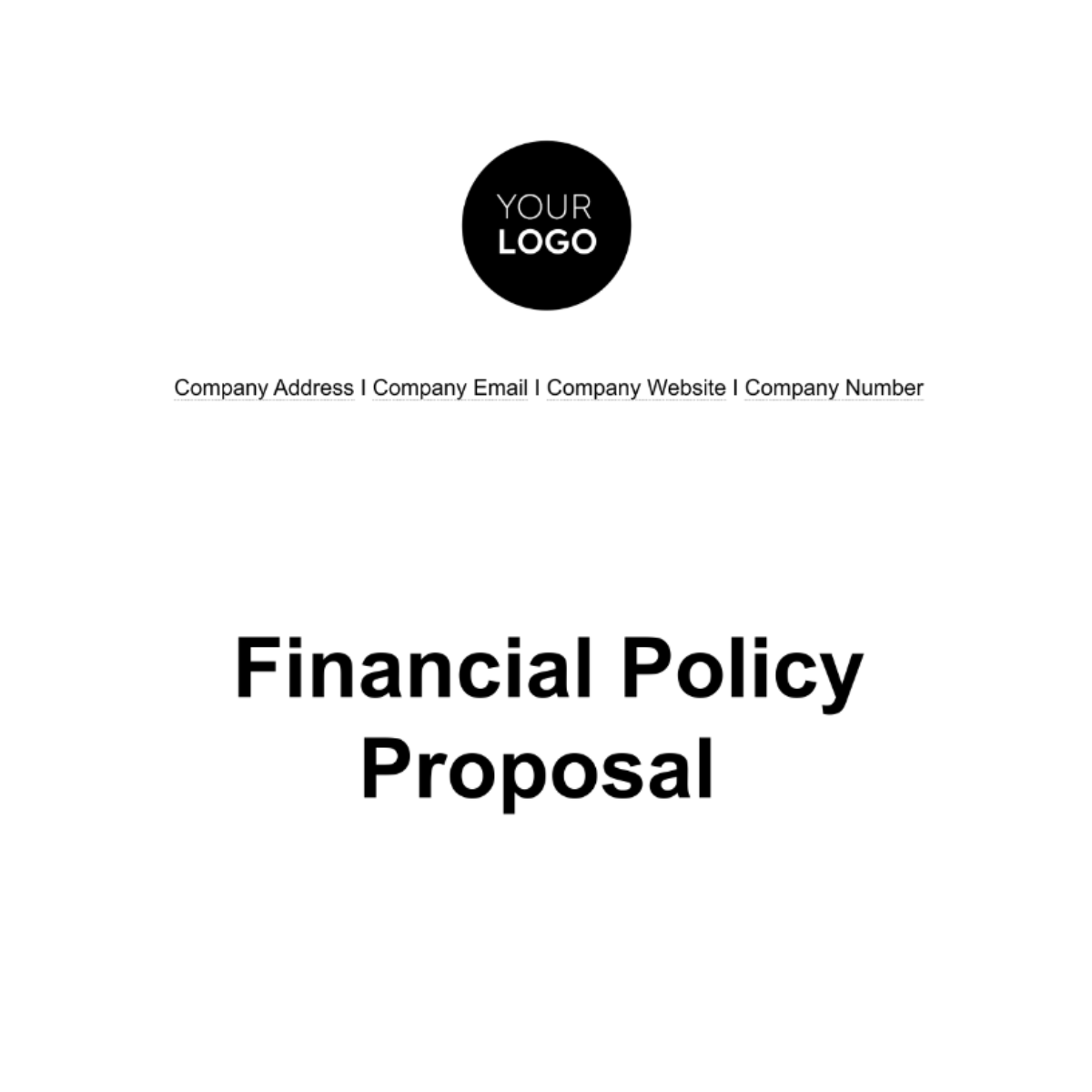Financial Policy Proposal Template