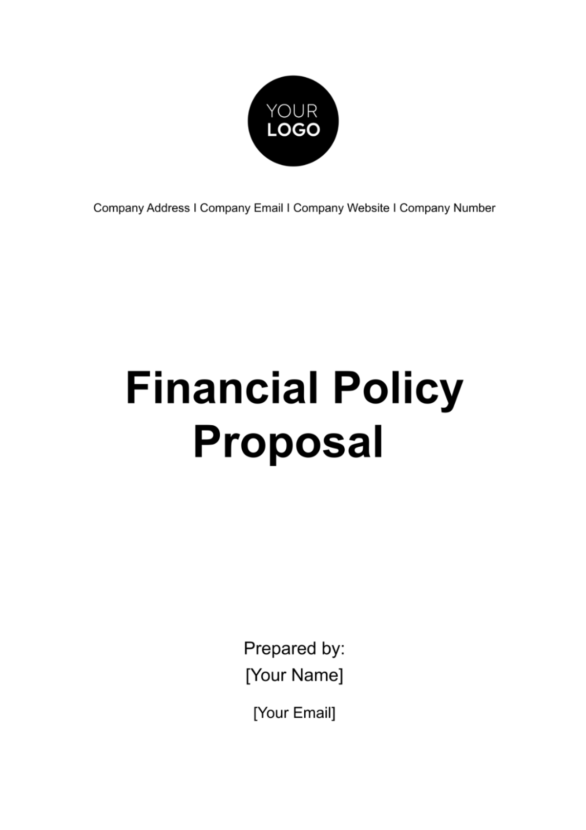 Financial Policy Proposal Template - Edit Online & Download