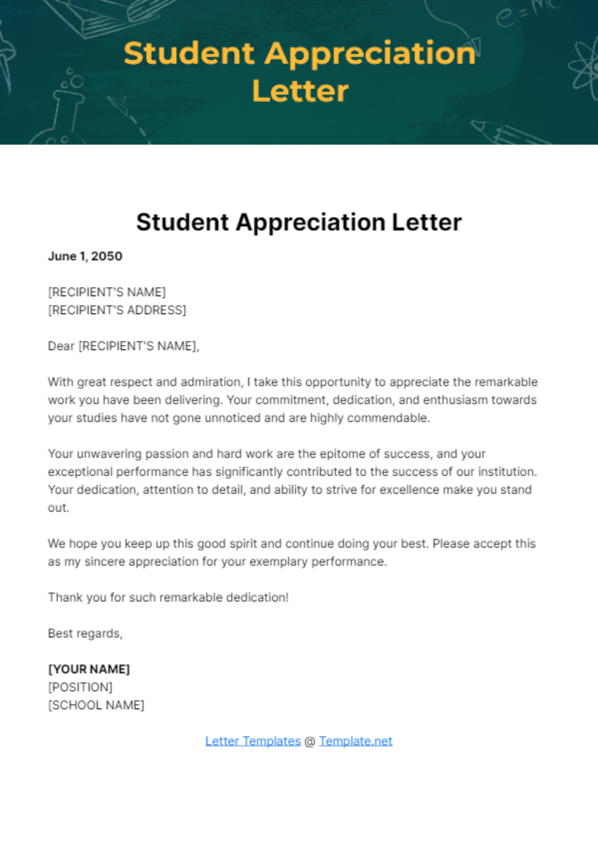 Free Contractor Appreciation Letter Template To Edit Online