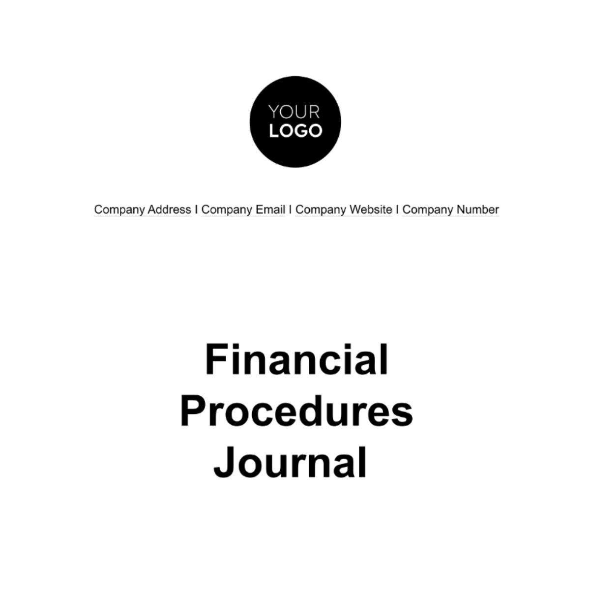 Free Financial Procedures Journal Template