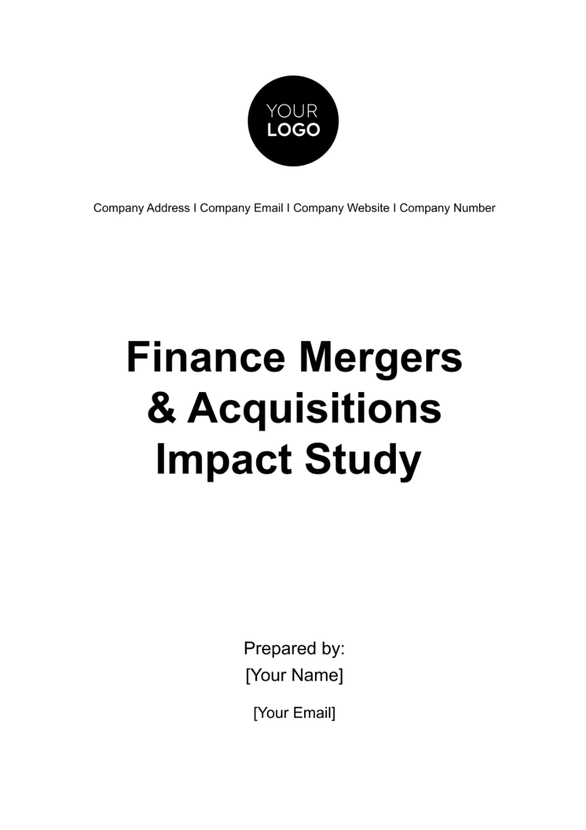 Finance Mergers & Acquisitions Impact Study Template