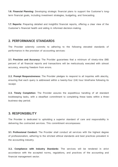 Free Accounting SLA Template to Edit Online