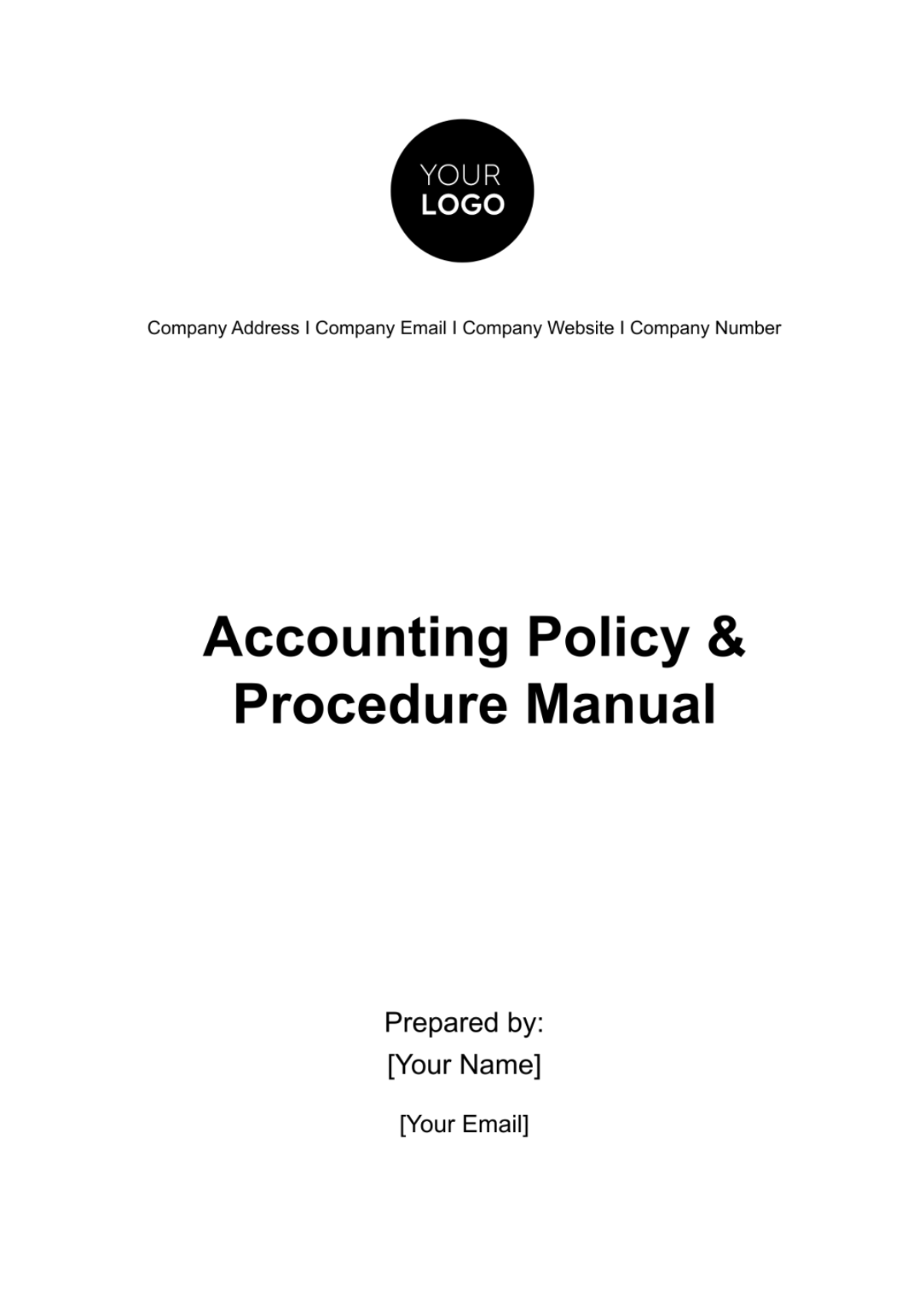 Accounting Policy & Procedure Manual Template - Edit Online & Download