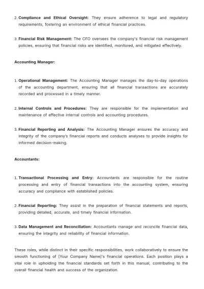 Free Accounting Policy & Procedure Manual Template to Edit Online
