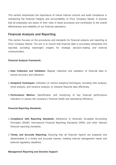 Free Accounting Policy & Procedure Manual Template to Edit Online