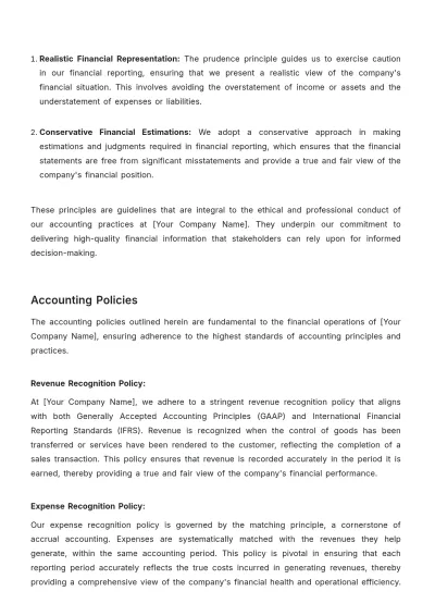 Free Accounting Policy & Procedure Manual Template to Edit Online