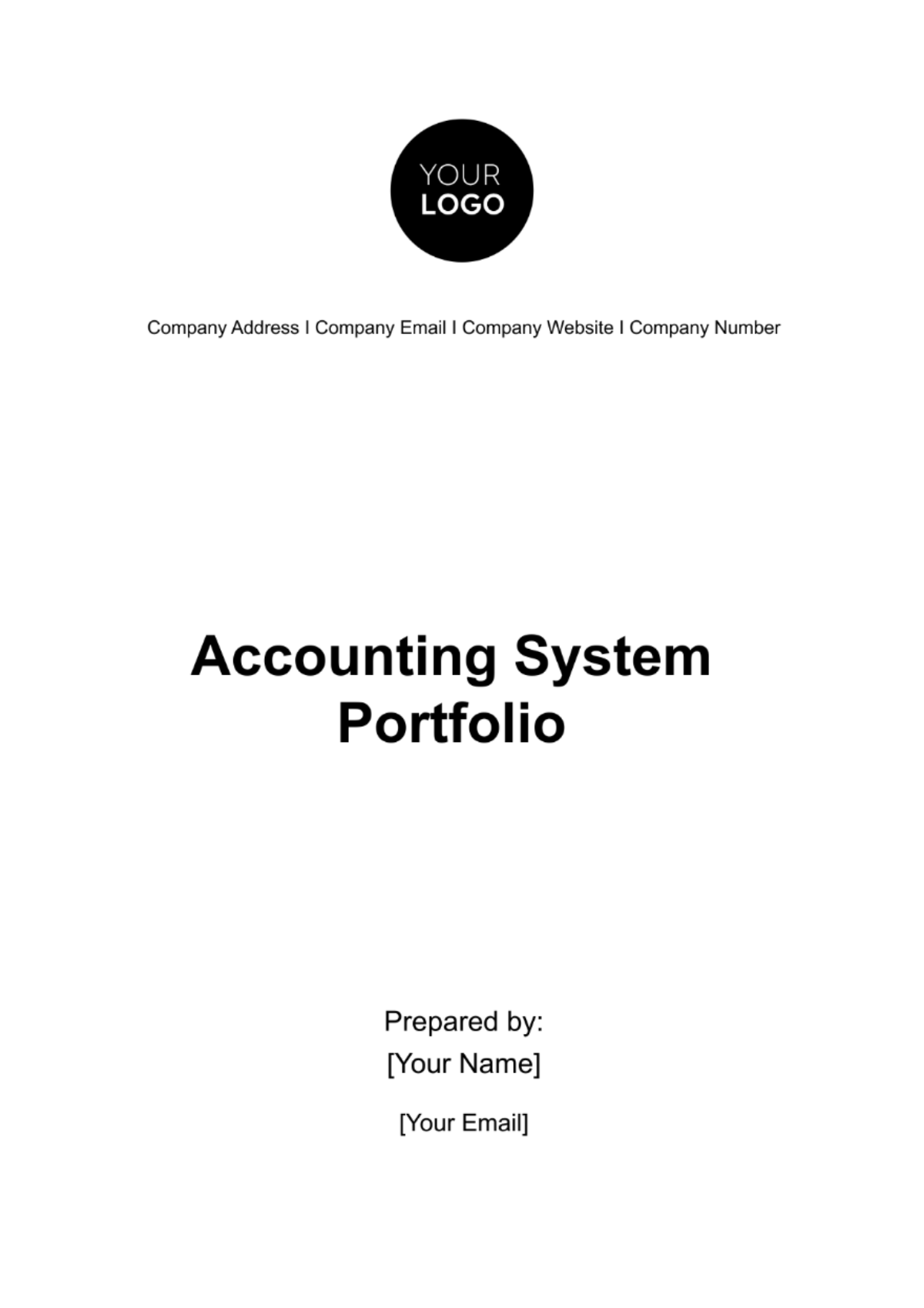 Free Accounting System Portfolio Template