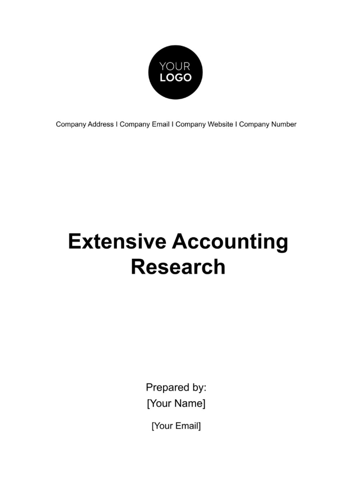 Free Extensive Accounting Research Template