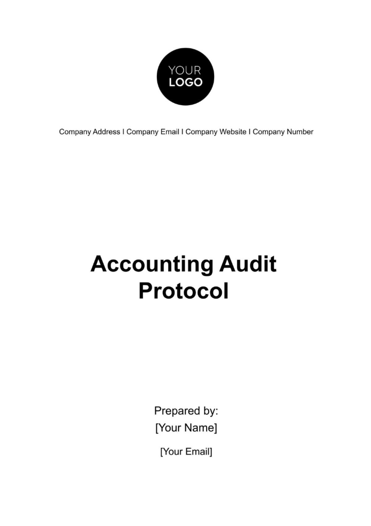 Accounting Audit Protocol Template