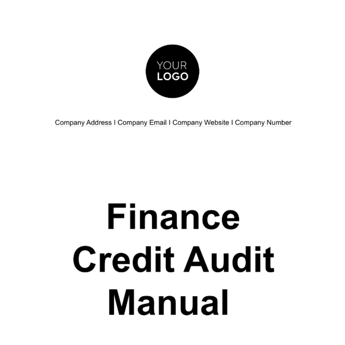Finance Credit Audit Manual Template
