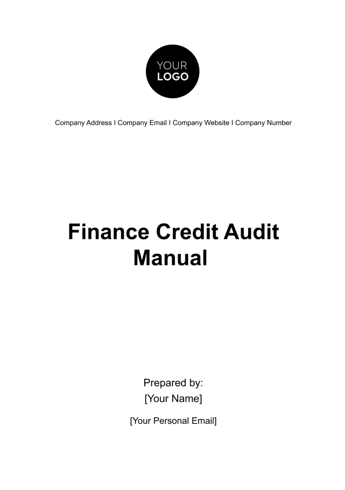 Finance Credit Audit Manual Template