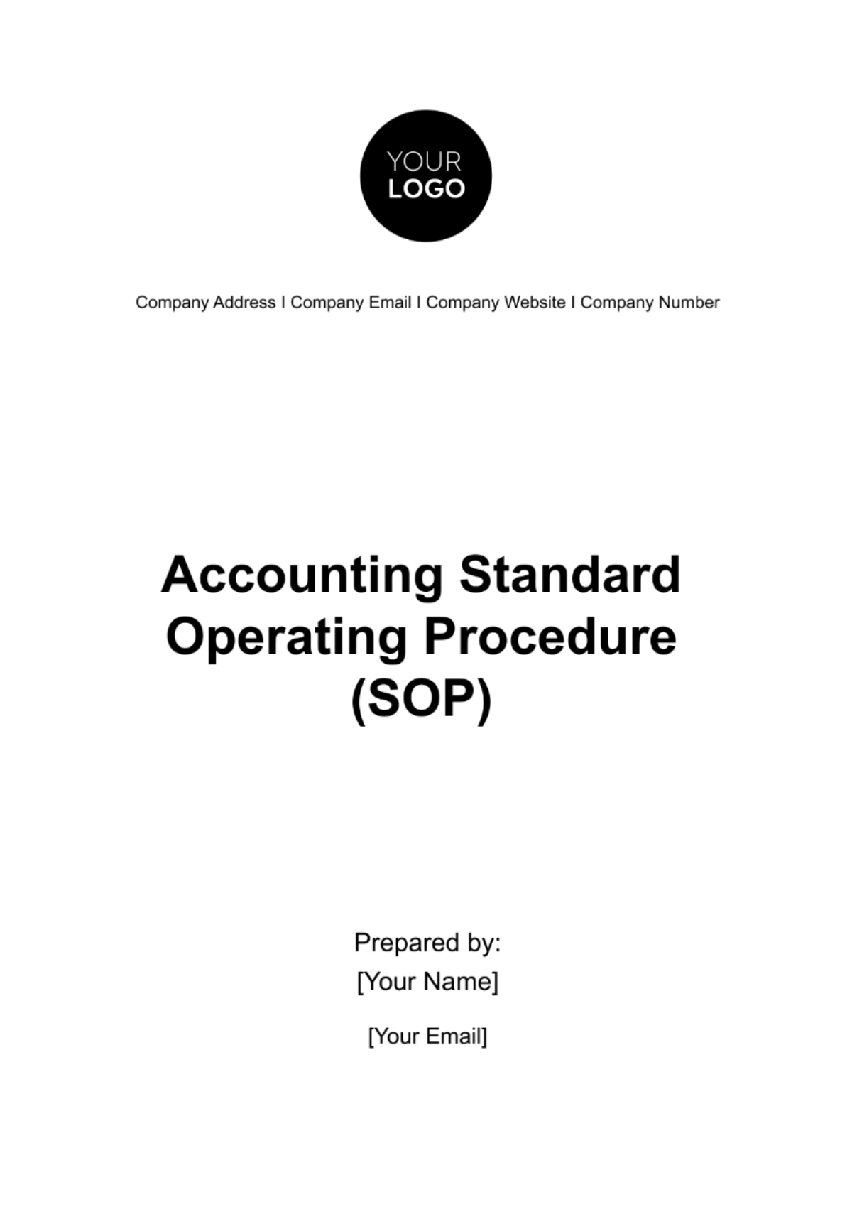 Accounting Standard Operating Procedure (SOP) Template
