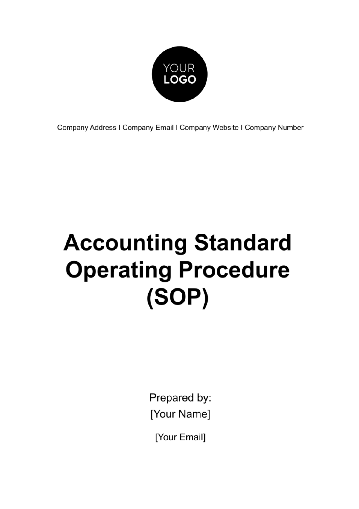 Accounting Standard Operating Procedure (SOP) Template - Edit Online & Download