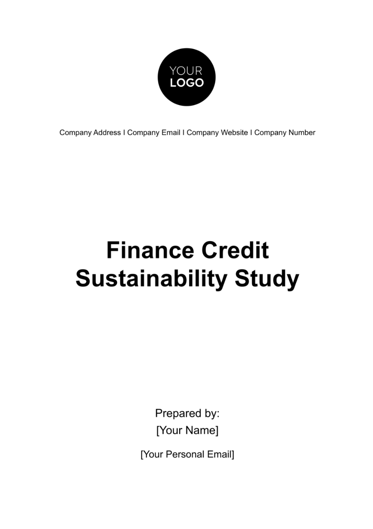 Finance Credit Sustainability Study Template