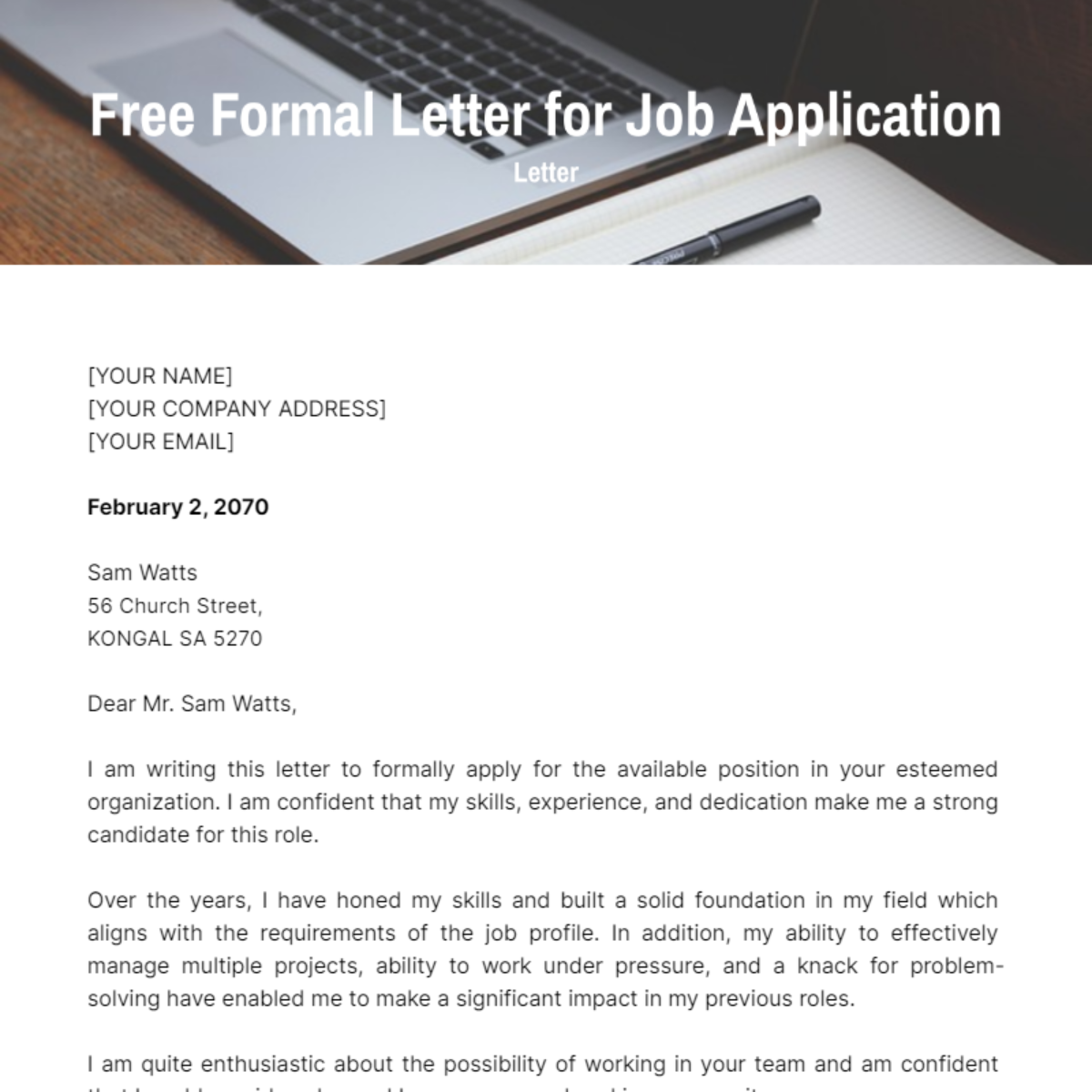 FREE Formal Letter Templates Examples Edit Online Download 