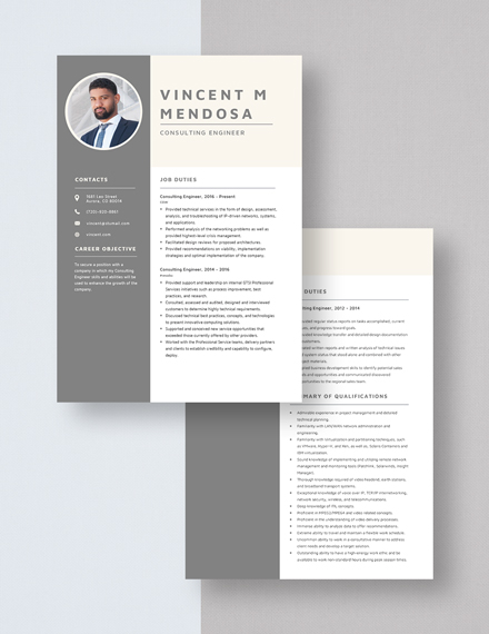 Consulting Engineer Resume Download