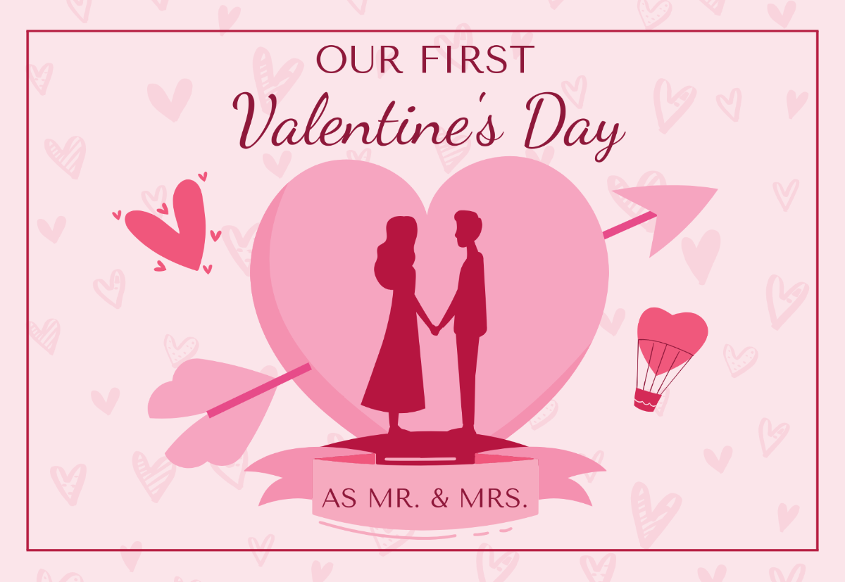 First Valentine's Day Card Template