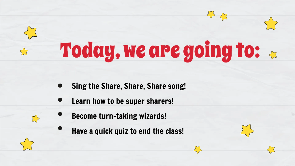 Free Sharing and Taking Turns Template to Edit Online