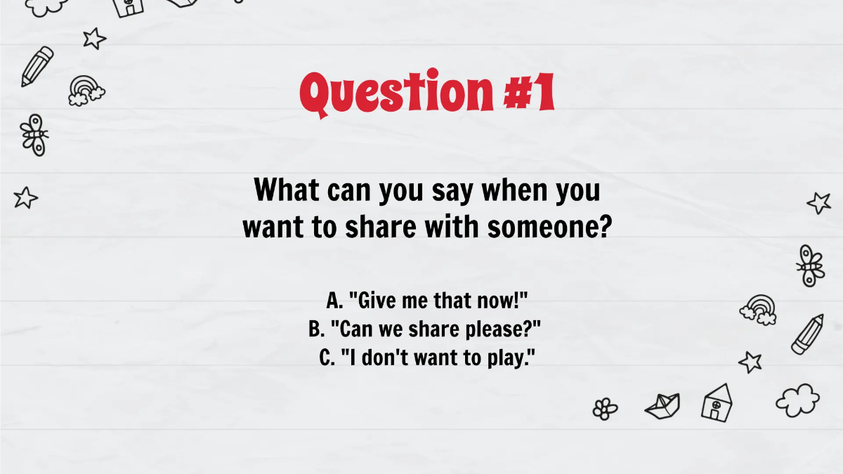 Free Sharing and Taking Turns Template to Edit Online