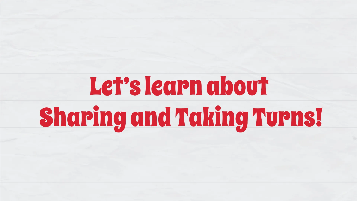 Free Sharing and Taking Turns Template to Edit Online