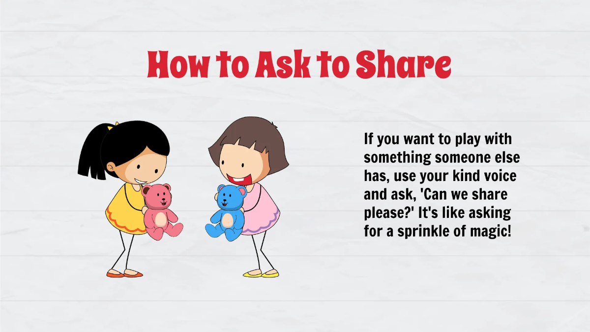 Free Sharing and Taking Turns Template to Edit Online