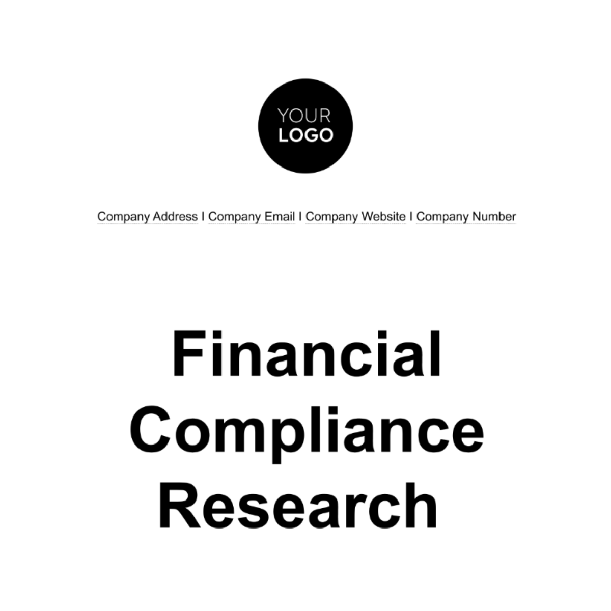 Financial Compliance Research Template