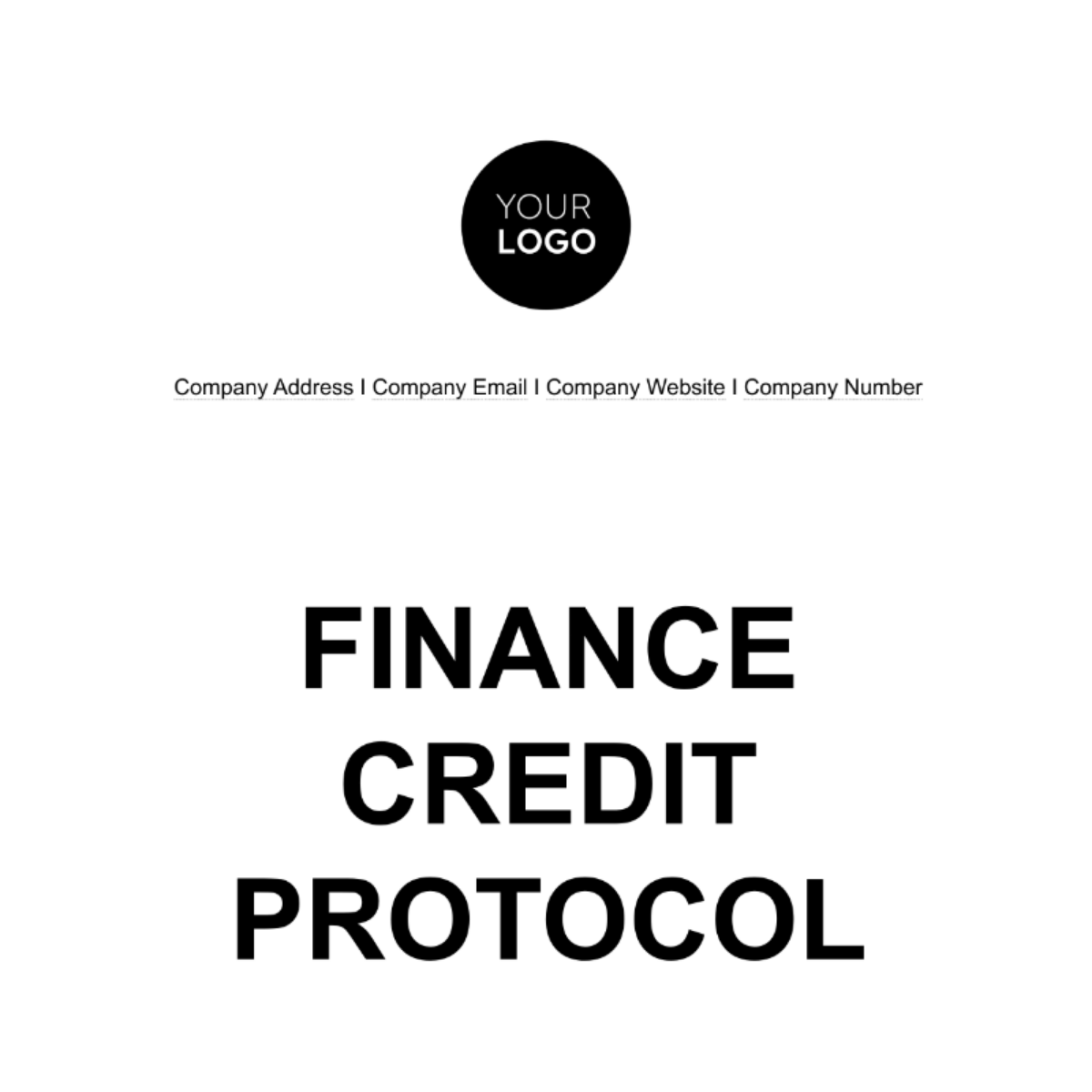Finance Credit Protocol Template