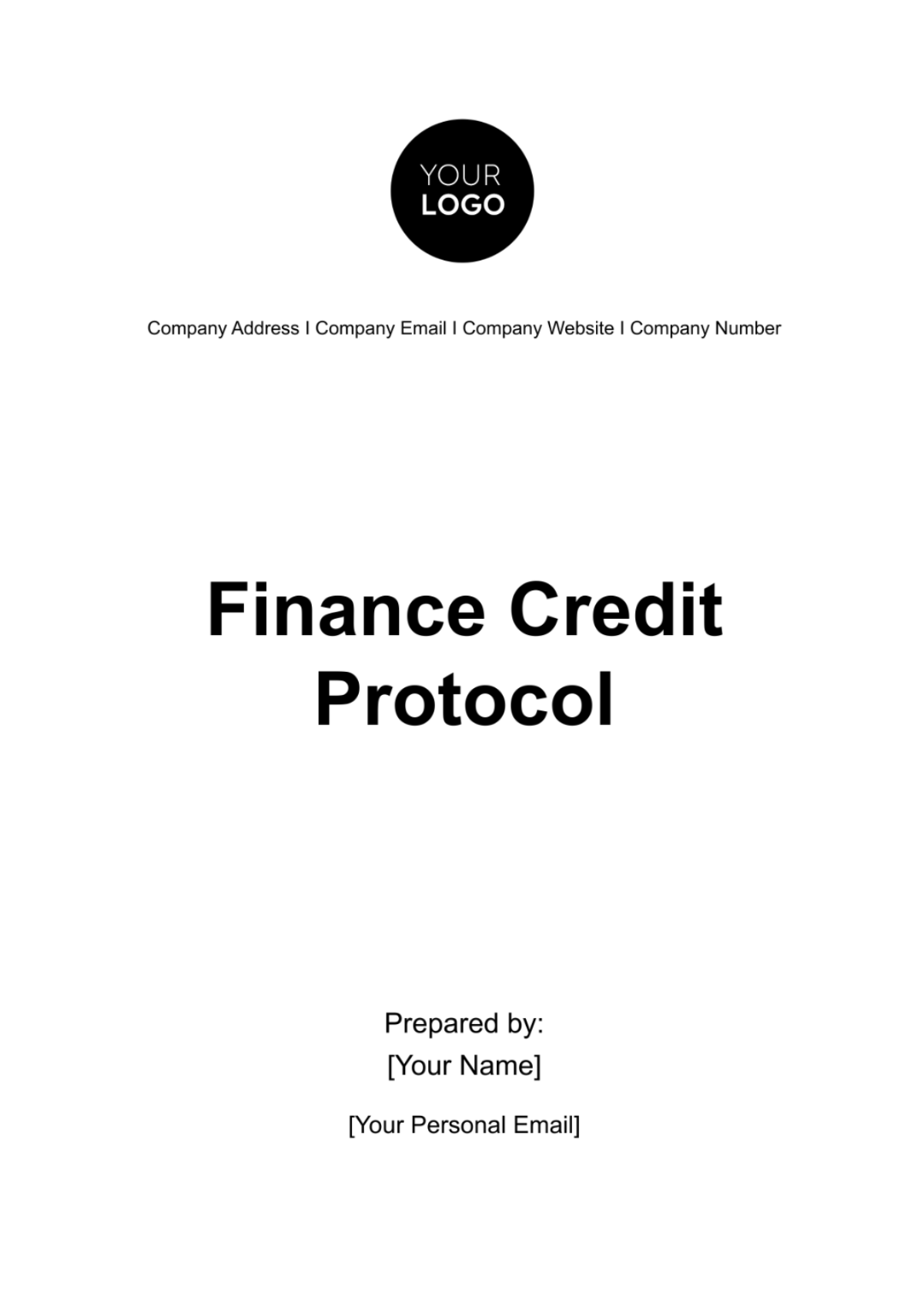 Finance Credit Protocol Template