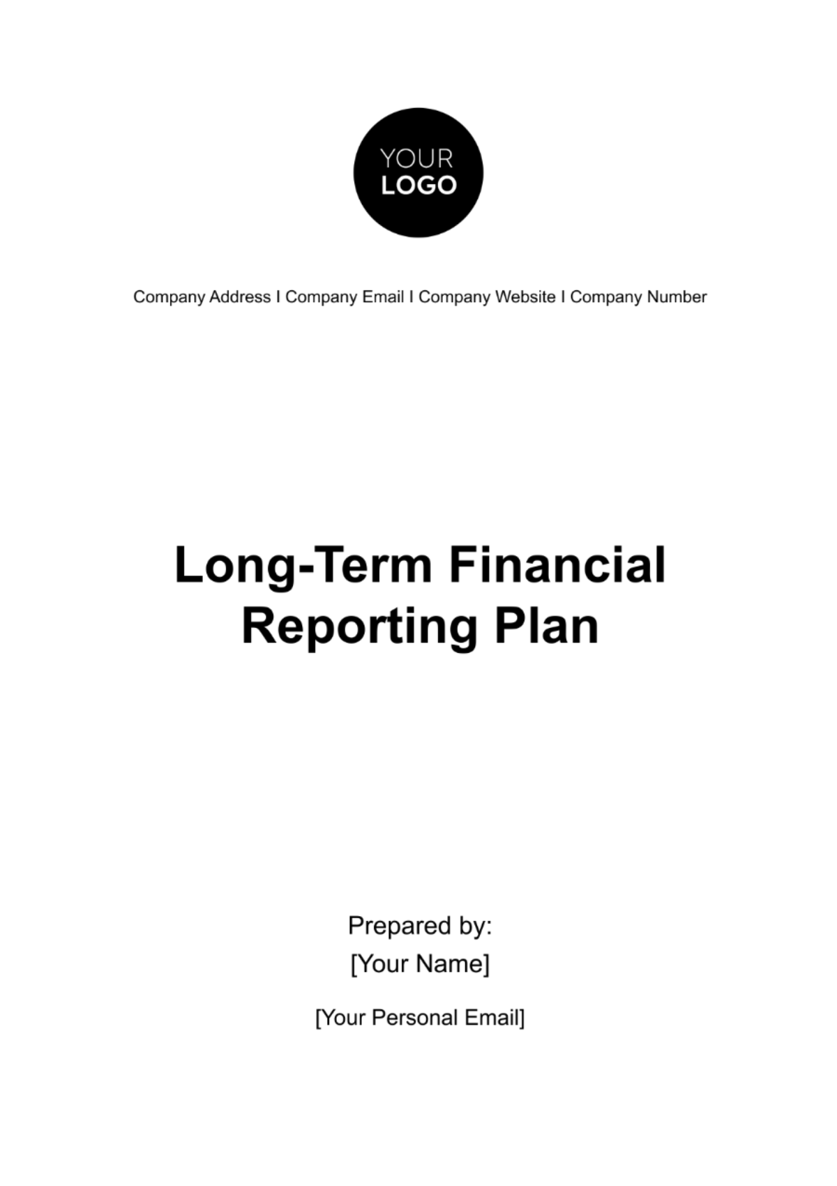 Long-Term Financial Reporting Plan Template