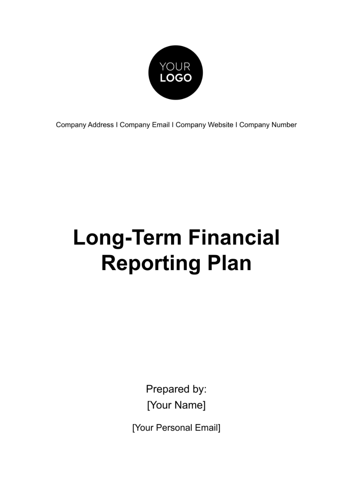 Long-Term Financial Reporting Plan Template