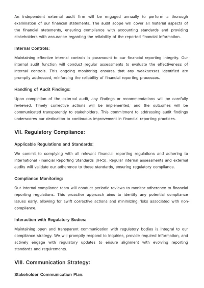 Free Long-Term Financial Reporting Plan Template to Edit Online
