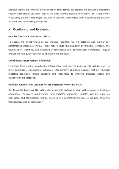 Free Long-Term Financial Reporting Plan Template to Edit Online