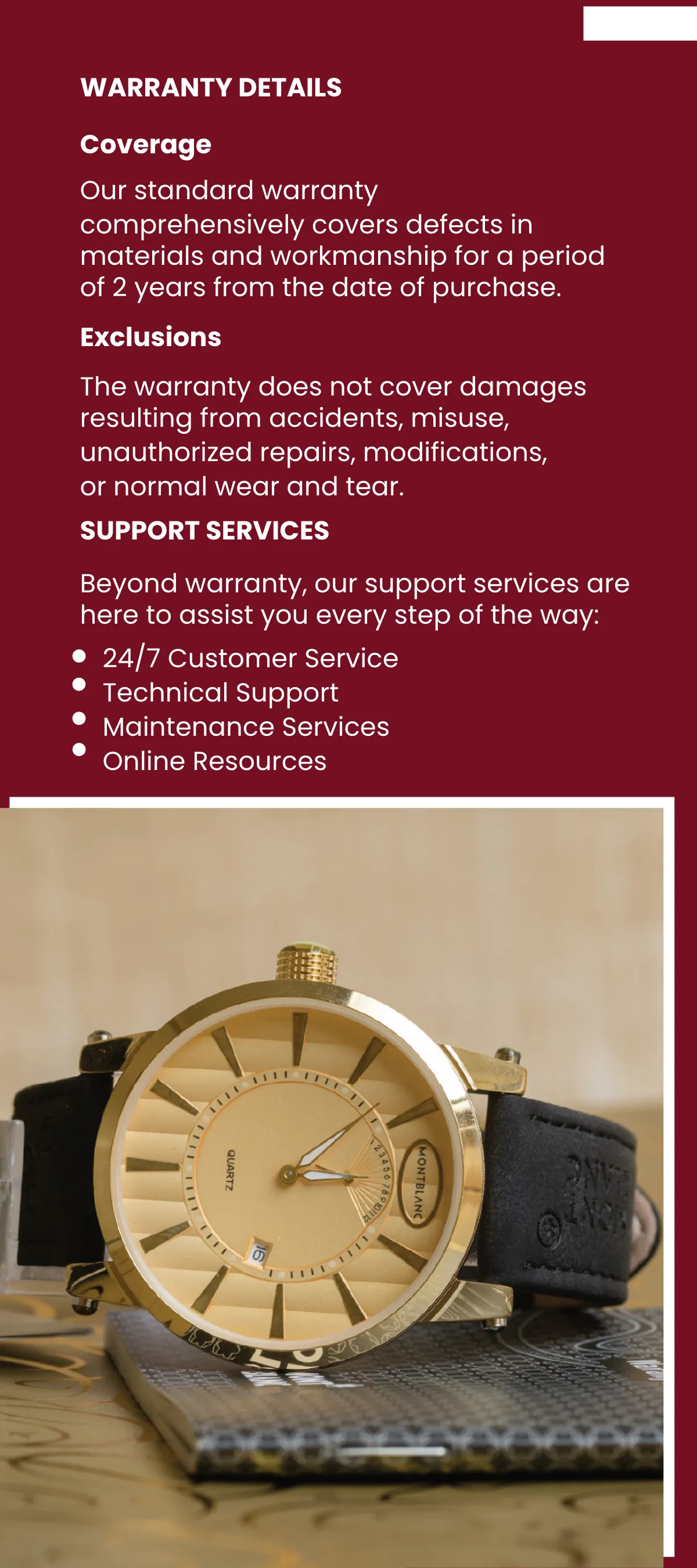 Free Warranty and Support Rack Card Template to Edit Online