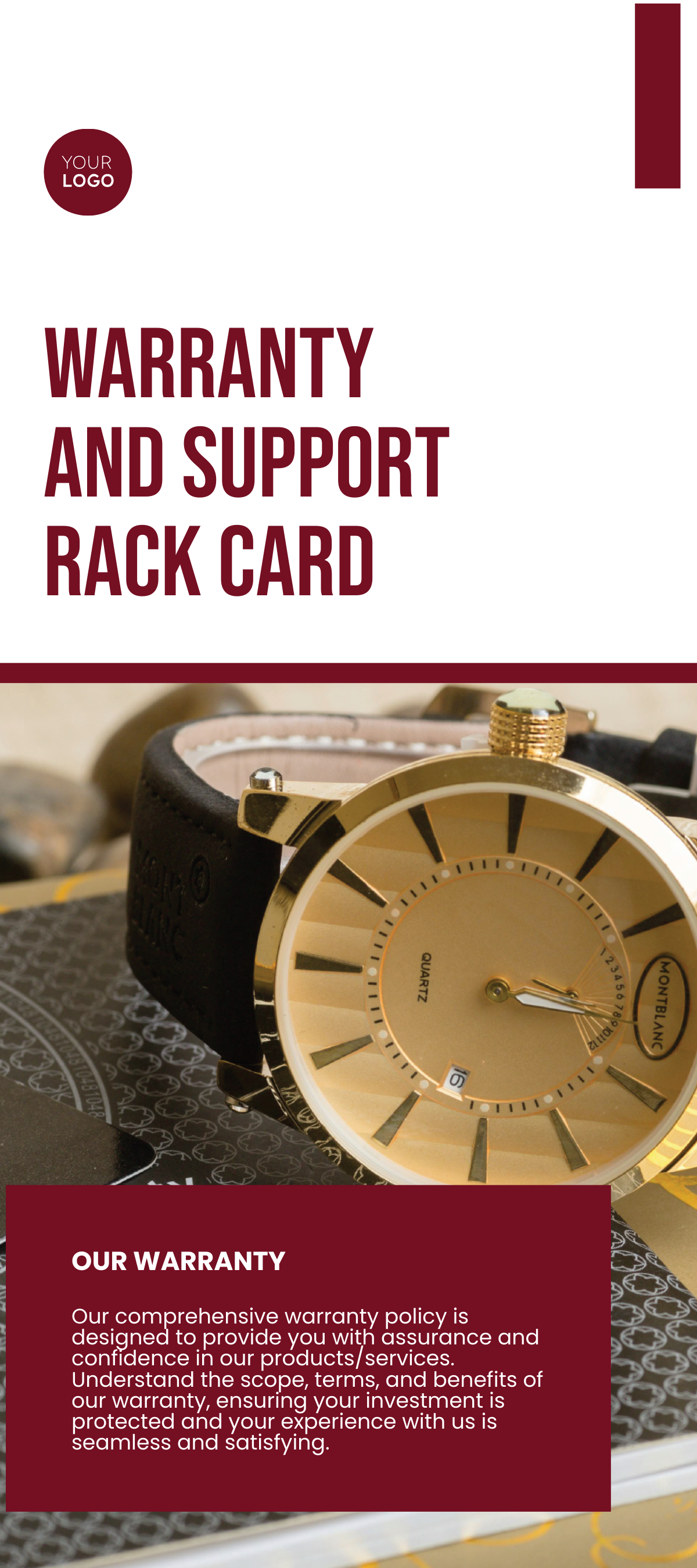 Warranty and Support Rack Card Template