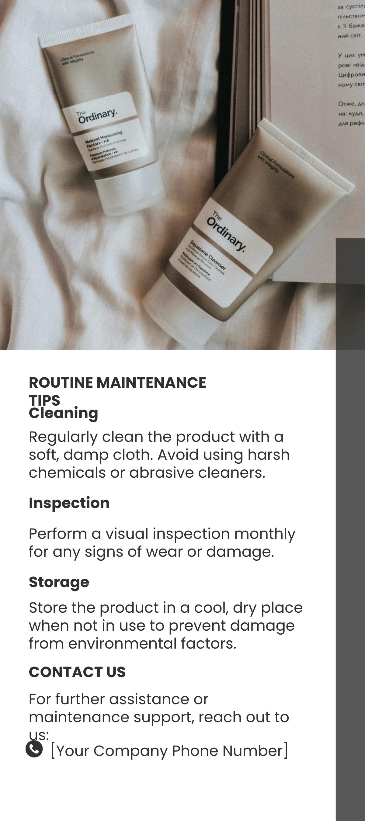 Free Product Maintenance Rack Card Template to Edit Online