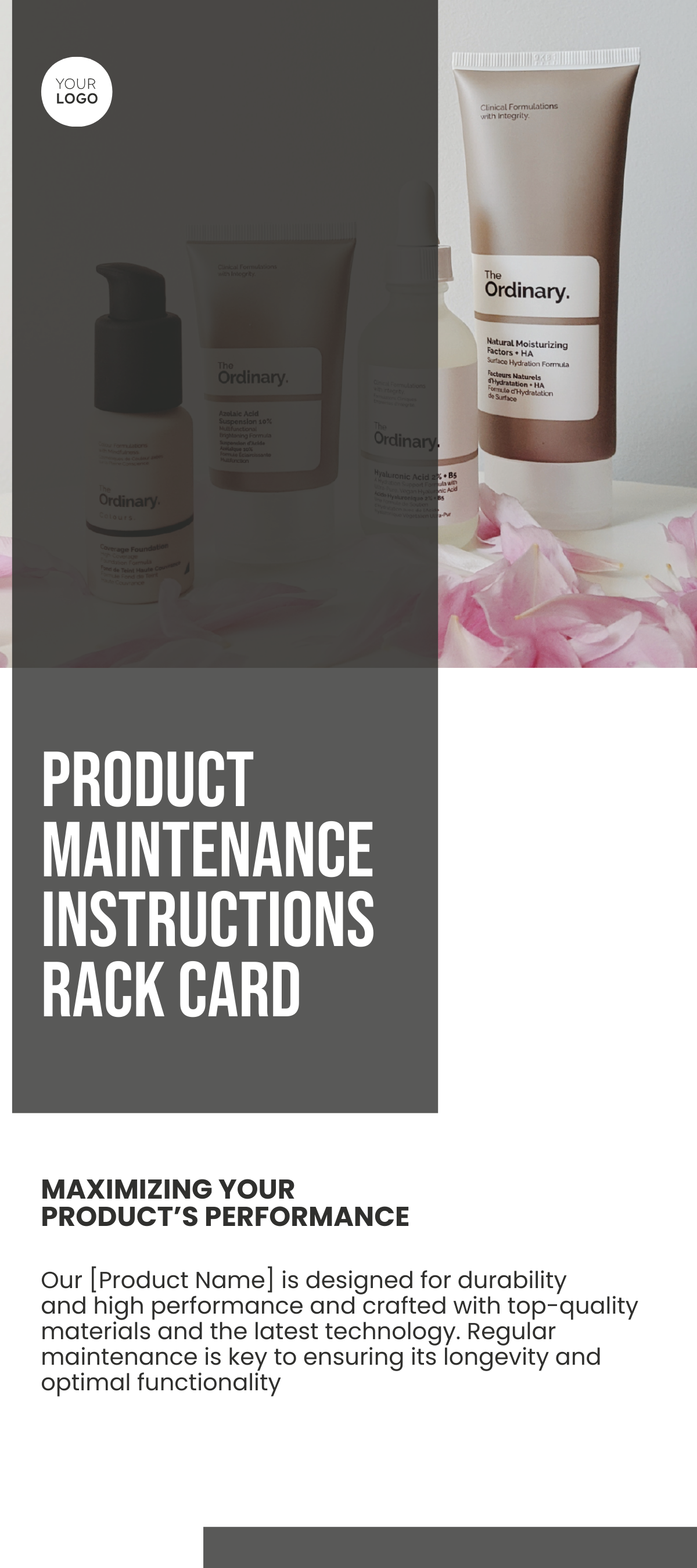 Product Maintenance Rack Card Template
