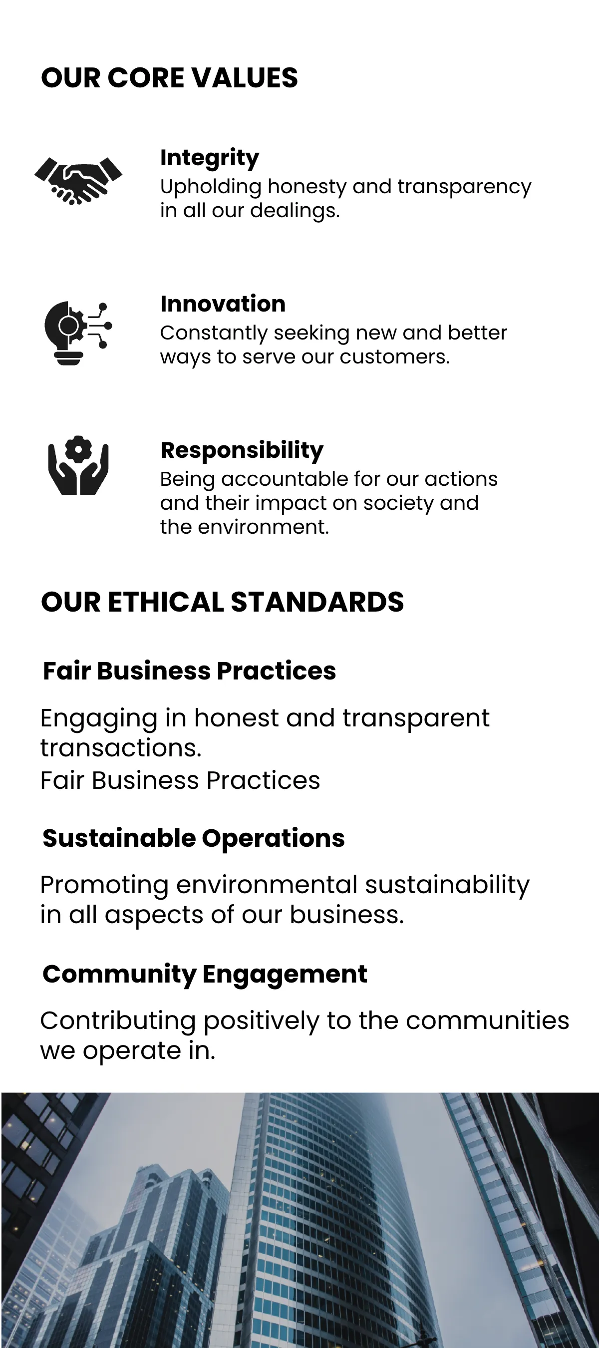 Free Brand Values and Ethics Rack Card Template to Edit Online