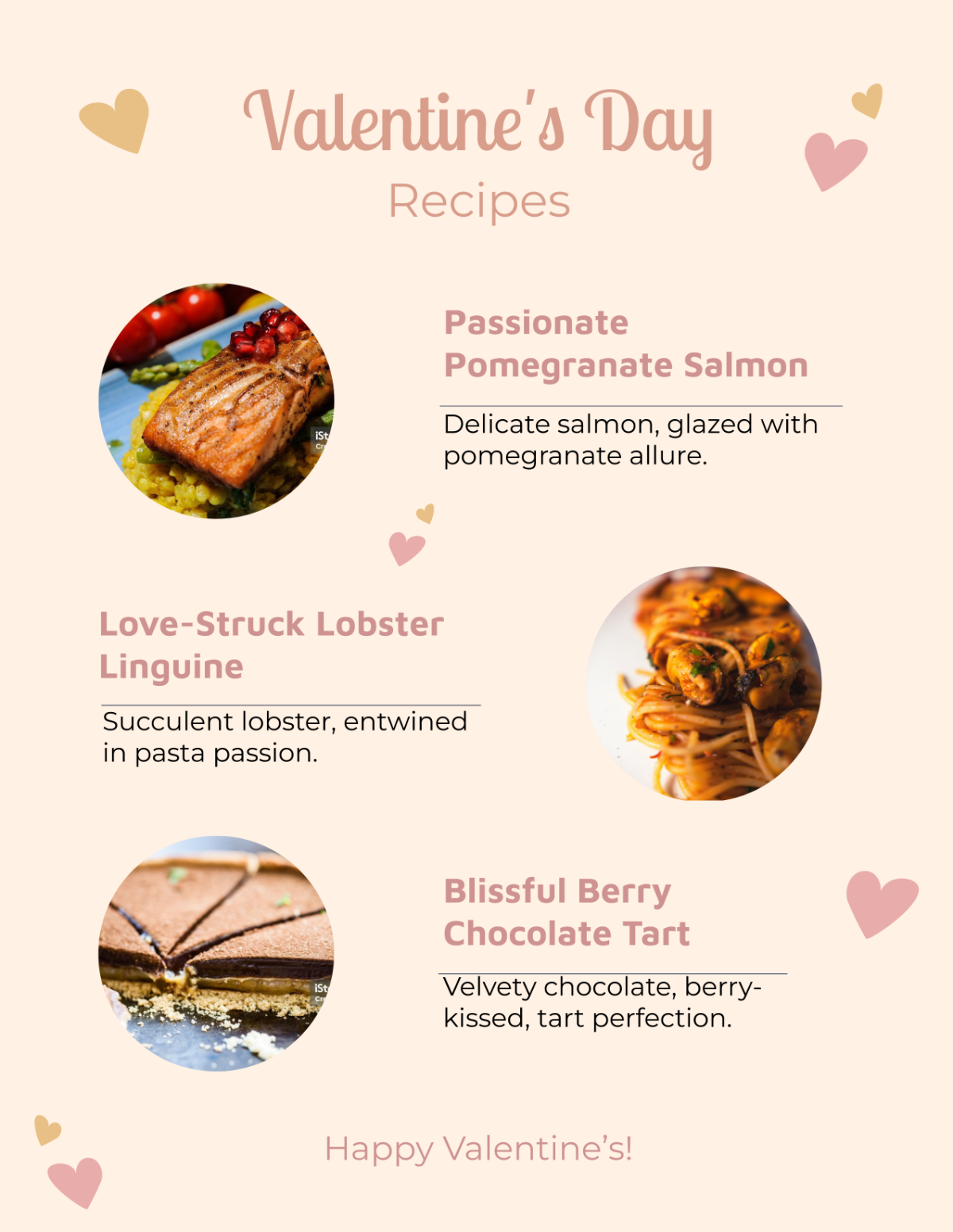 Free Valentine's Day Recipes Template