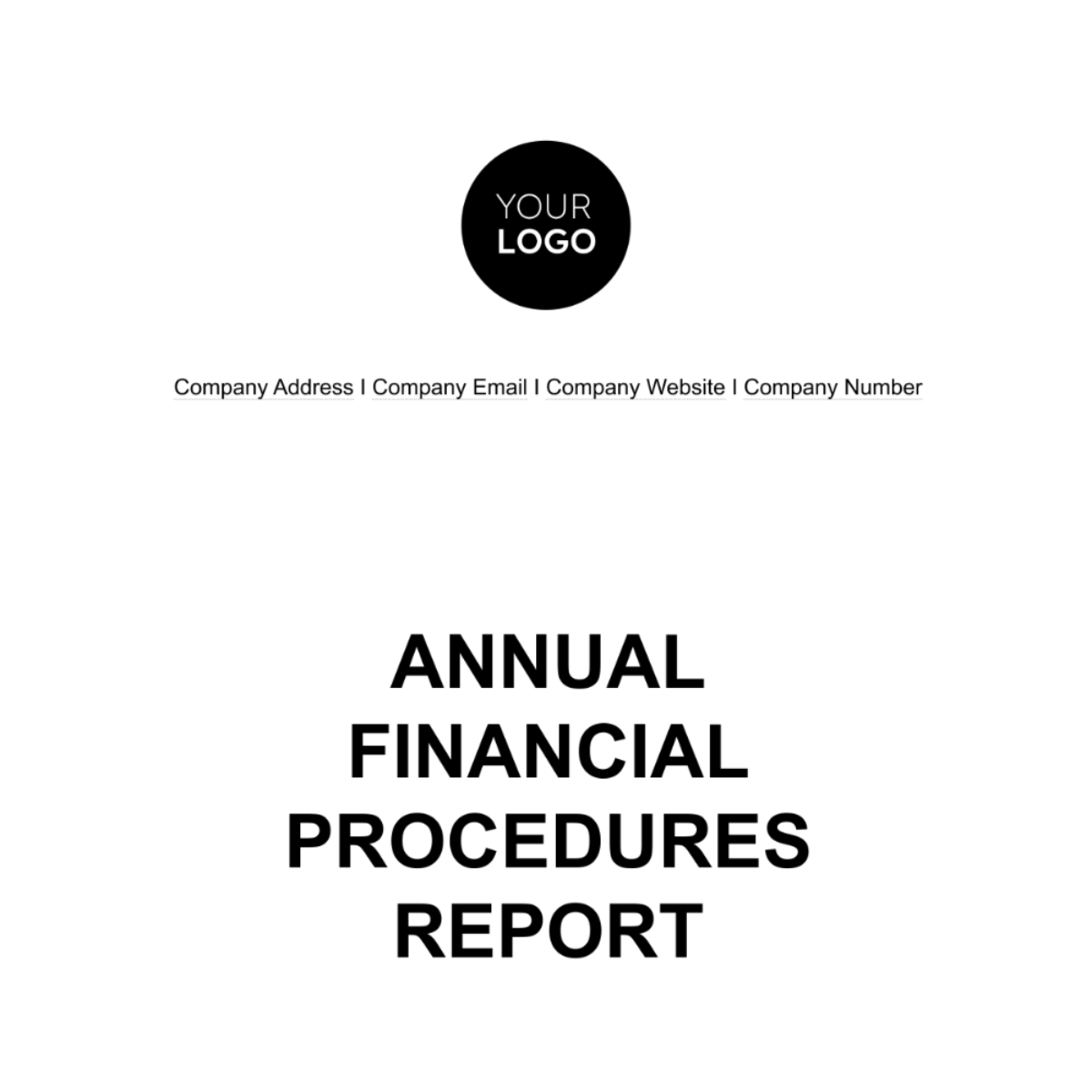 Annual Financial Procedures Report Template