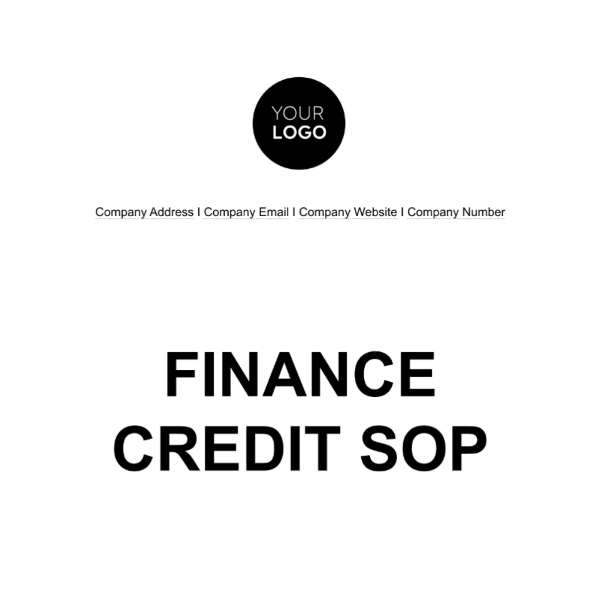 Free Finance Credit SOP Template