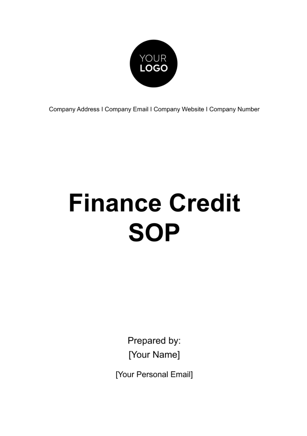 Finance Credit SOP Template