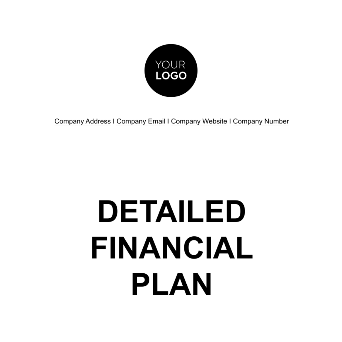 Detailed Financial Plan Template