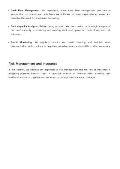 Free Detailed Financial Plan Template to Edit Online