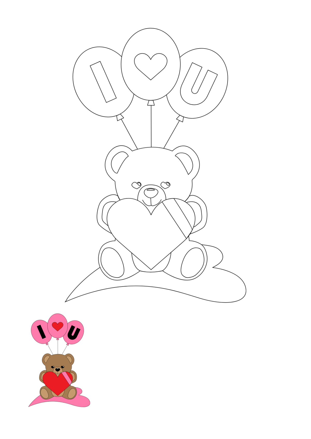 Valentine's Day Coloring Pages Template