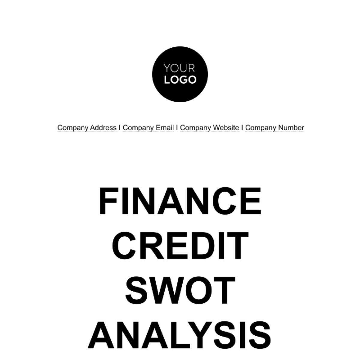 Finance Credit SWOT Analysis Template