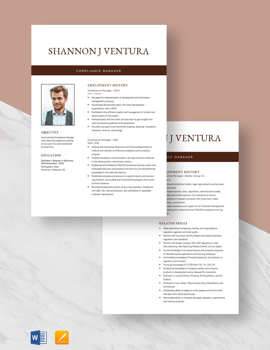 Compliance Manager Resume