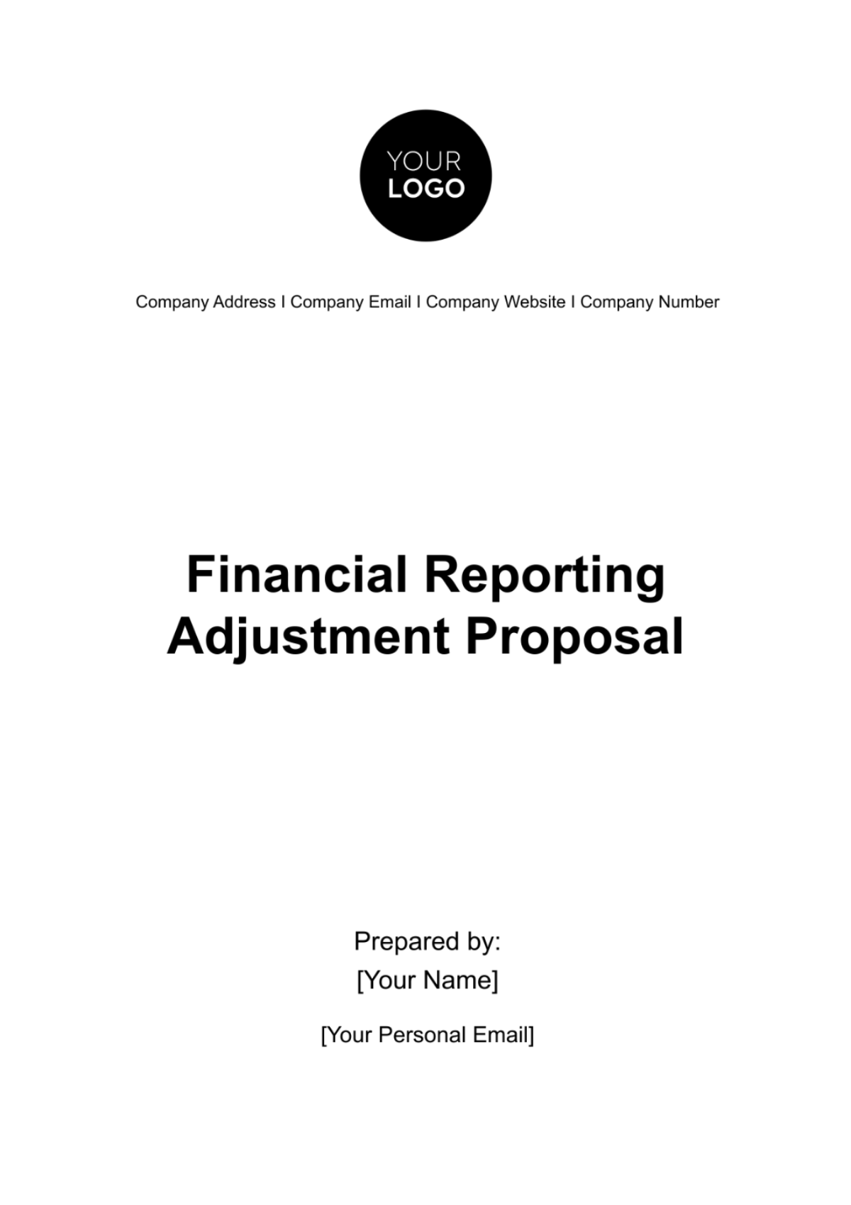 Financial Reporting Adjustment Proposal Template